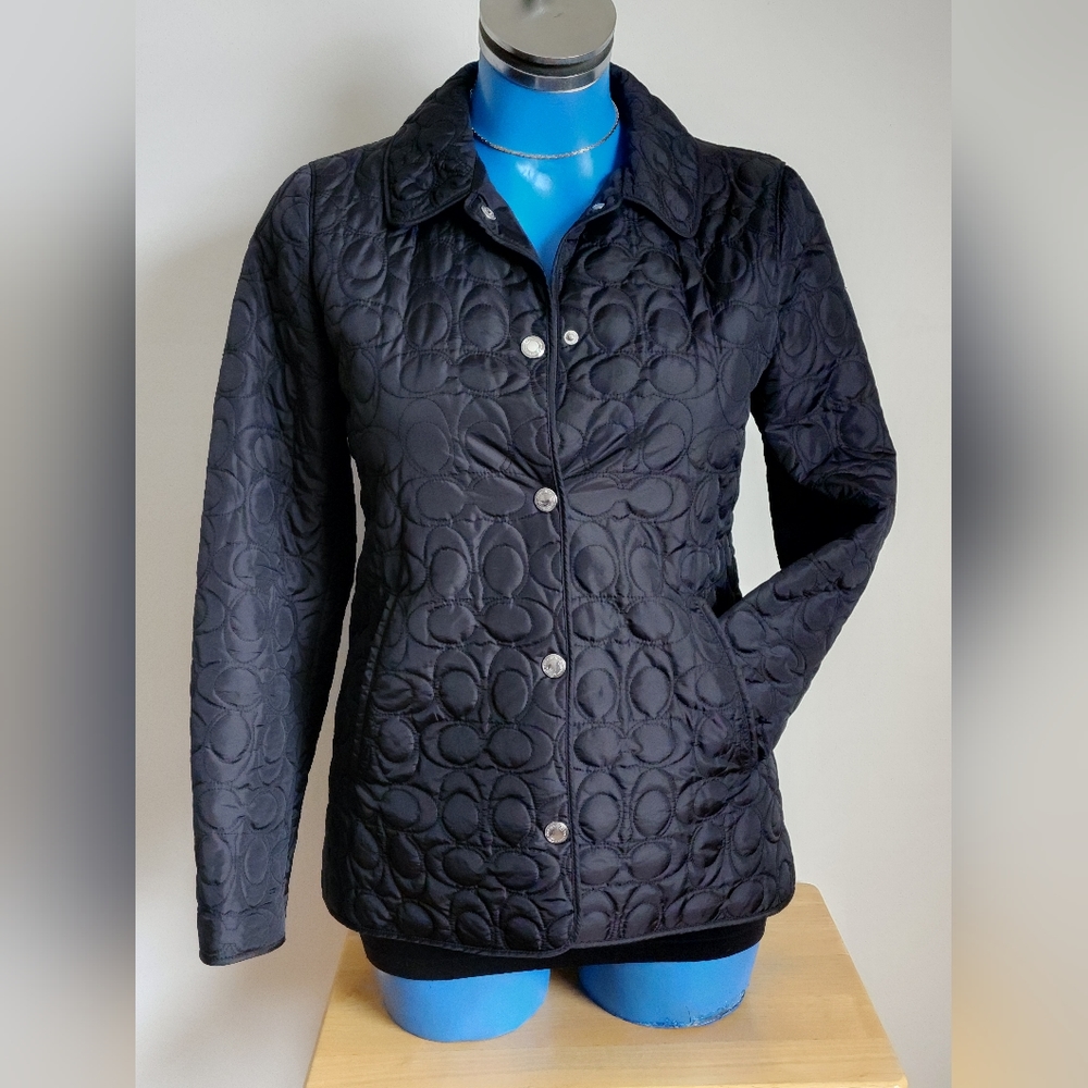 Coach Black Quilted Jacket
